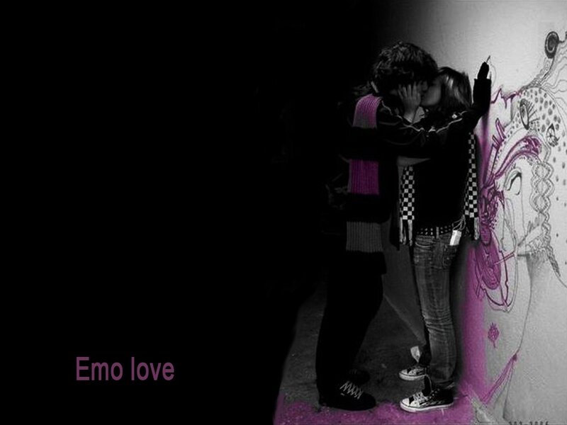 Couple Kissing on Wall — Black