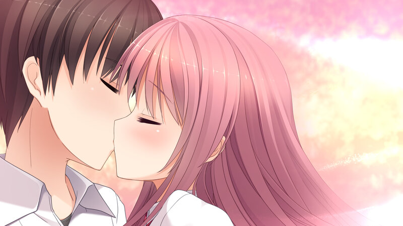 Couple Kissing — Pink, Romantic, Spring