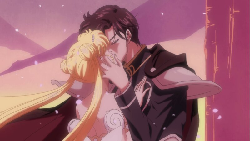 Couple Kissing — Pink, Romantic, Sunset, Anime