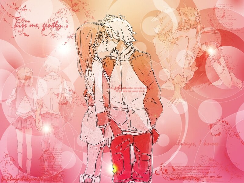 Couple Kissing — Pink, Romantic