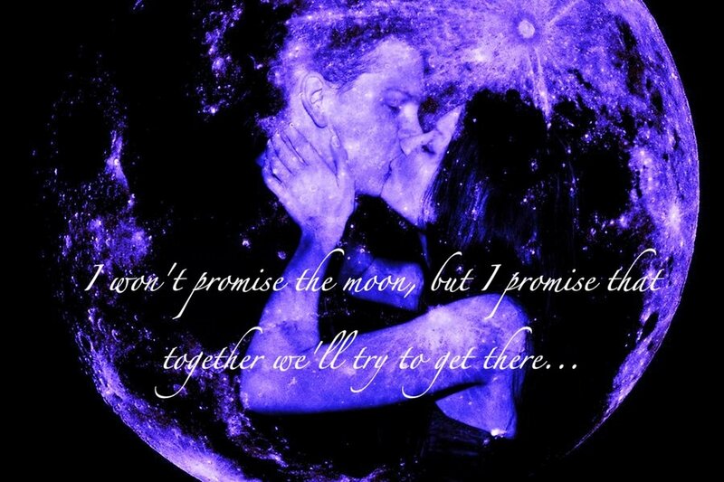 Couple Kissing — Purple, Romantic
