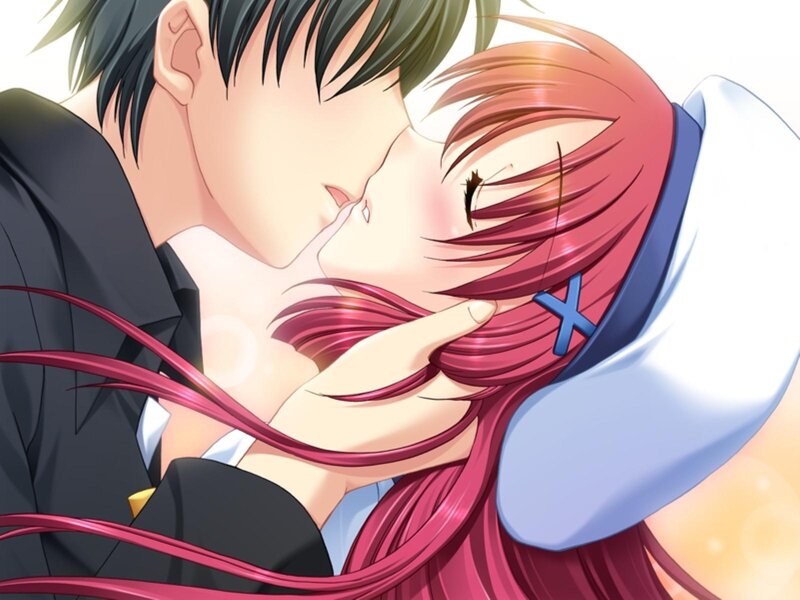 Couple Kissing — Red