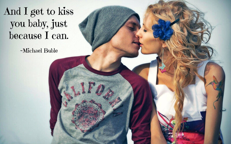 Couple Kissing — White, Romantic, Photograph