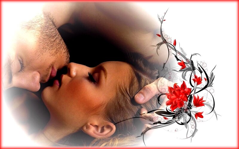 Couple Kissing — White, Romantic