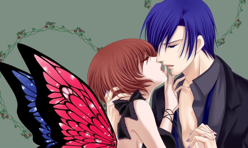 Couple Kissing with Wings