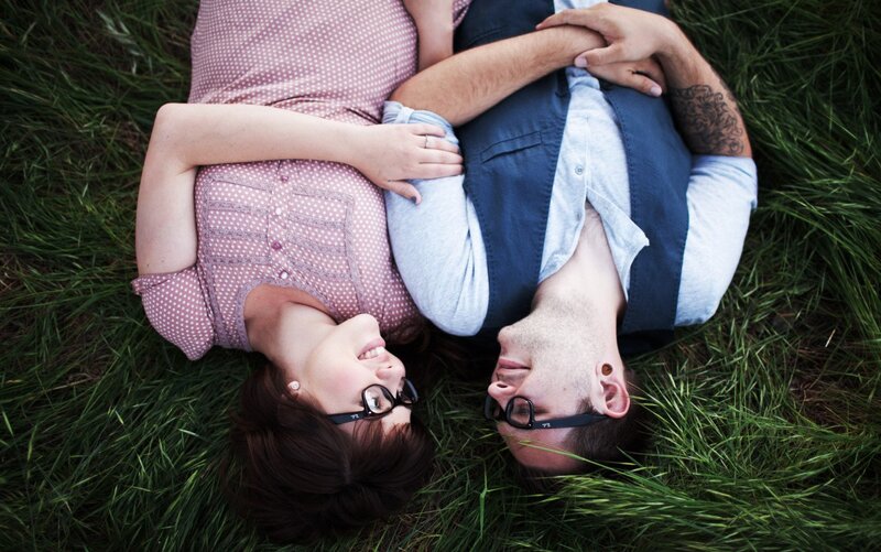 couple lying in grass