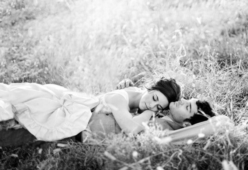 Couple Lying in Grass — Black, Peaceful, Afternoon