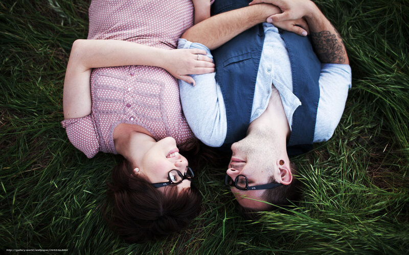 Couple Lying in Grass — Green, Peaceful, Afternoon