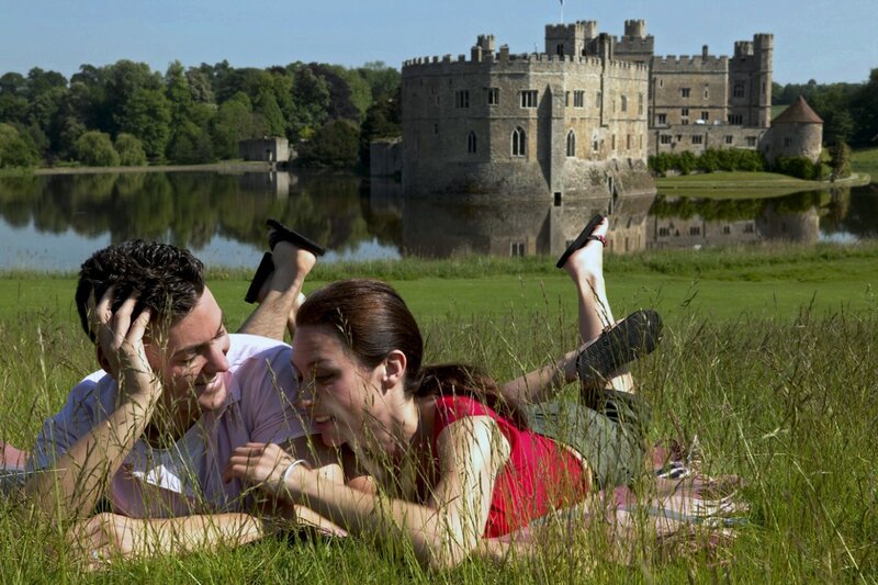 Couple Lying in Grass — Green, Relaxed