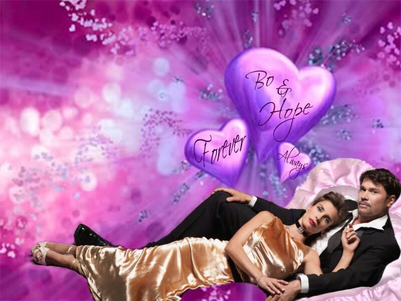 Couple Lying on Bed — Purple