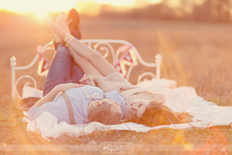 Couple Lying on Blanket
