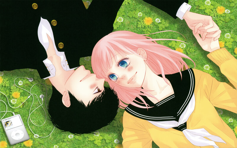 couple lying on grass