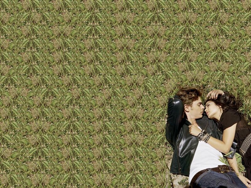 Couple Lying on Grass — Green, Calm