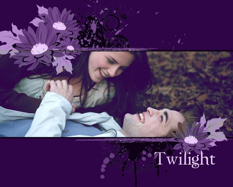 Couple Lying on Ground — Purple