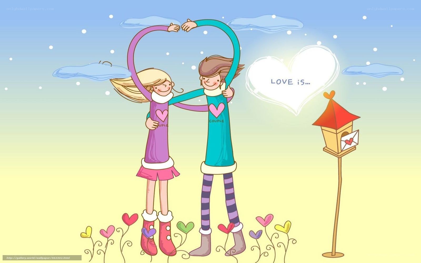 couple making heart shape
