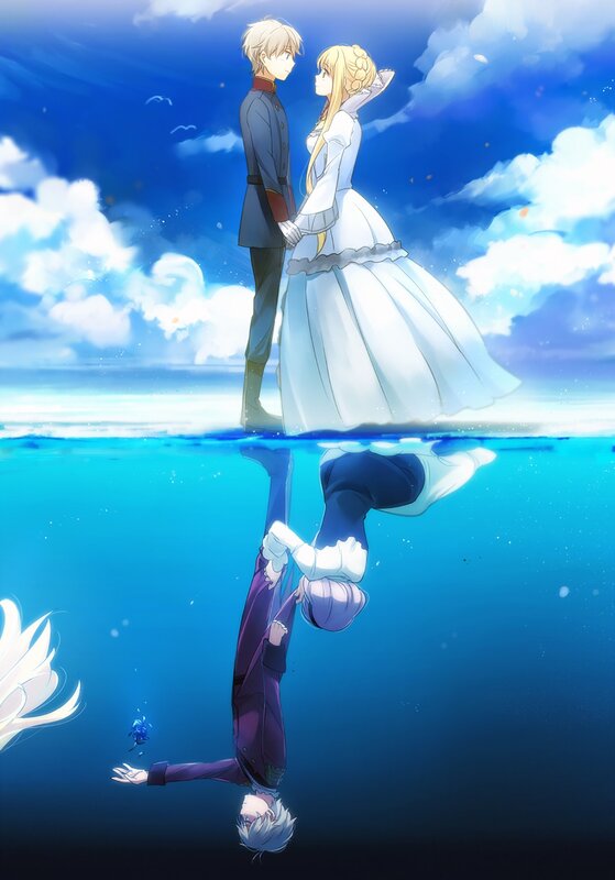 Couple on a Beach — Blue, Serene