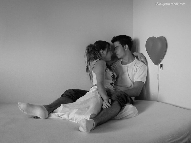Couple on a Bed — Black