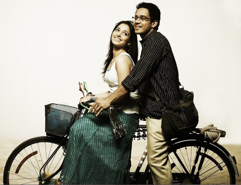 Couple on a bicycle