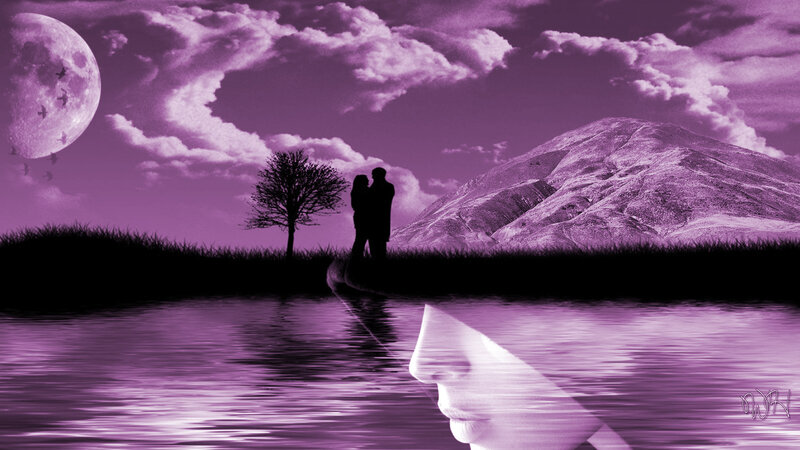 Couple on a Boat — Purple