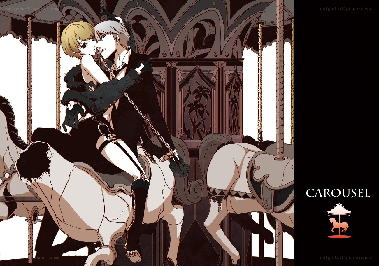 Couple on a carousel
