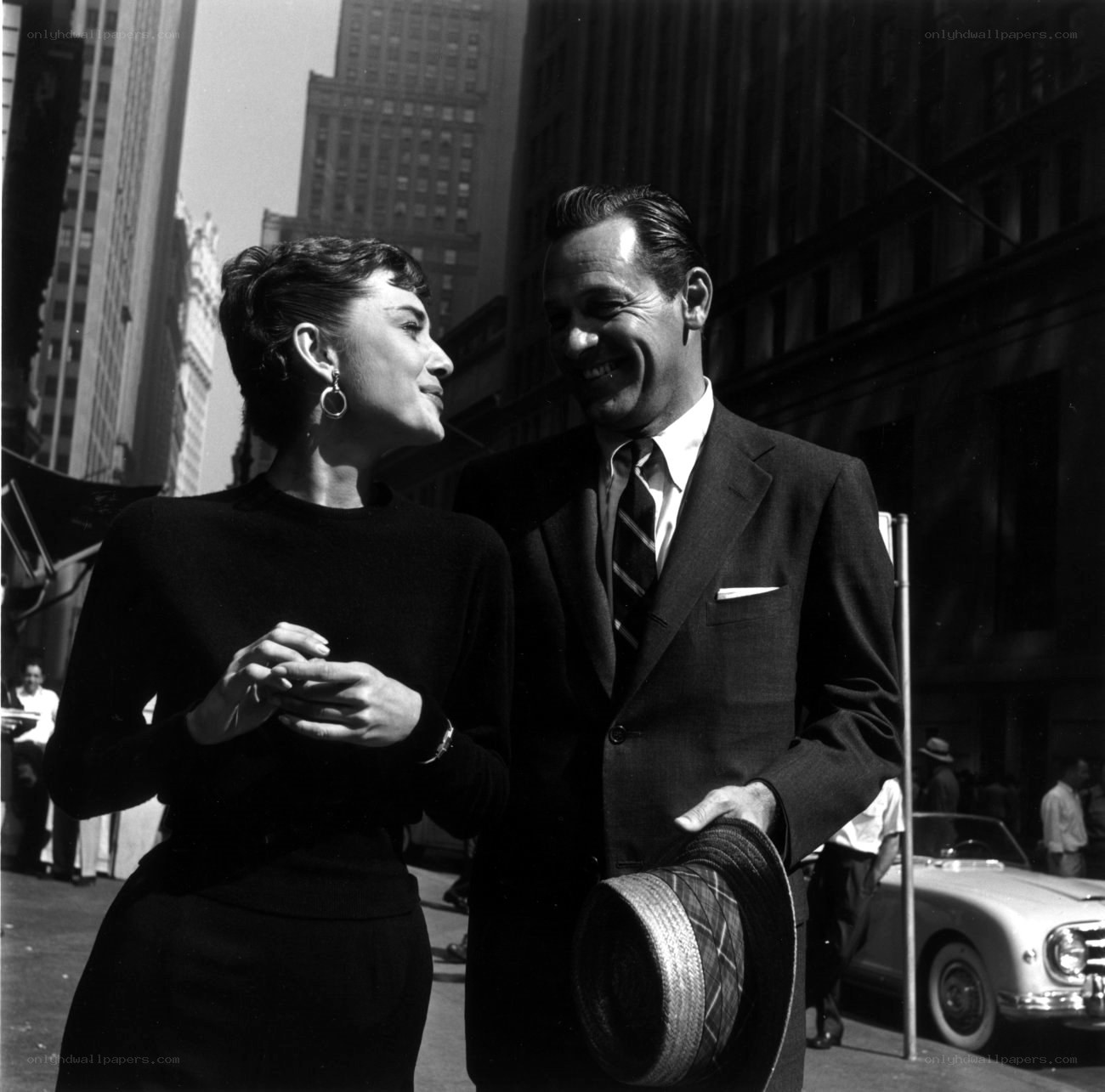 Couple on a city street