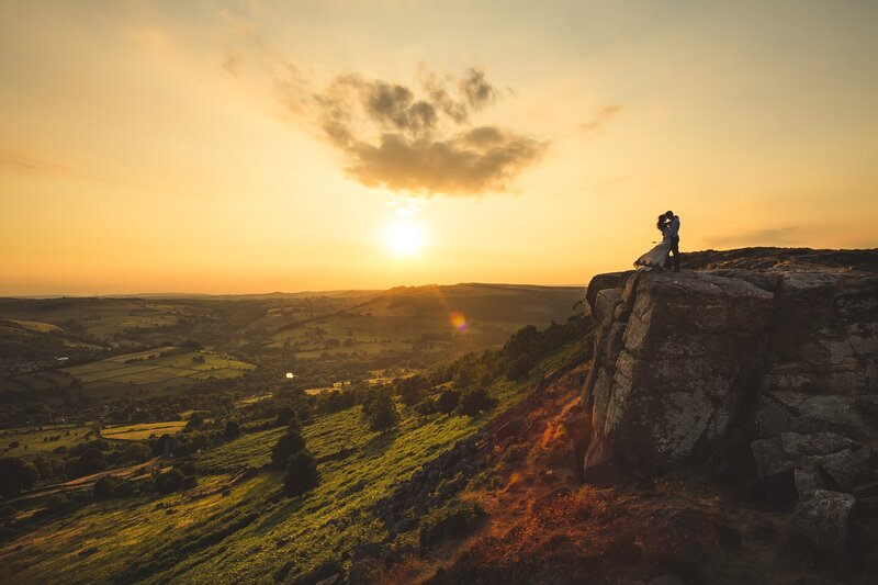 Couple on a Cliff — Orange