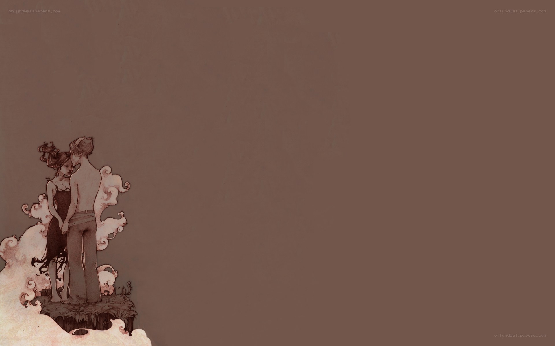 couple on a cloud island
