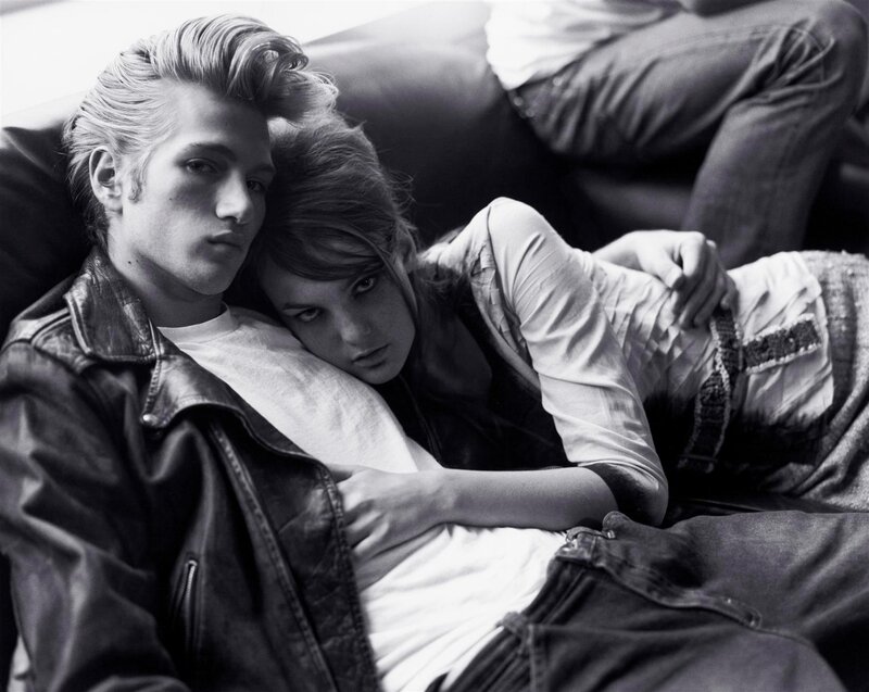 Couple on a Couch — Black, Intimate