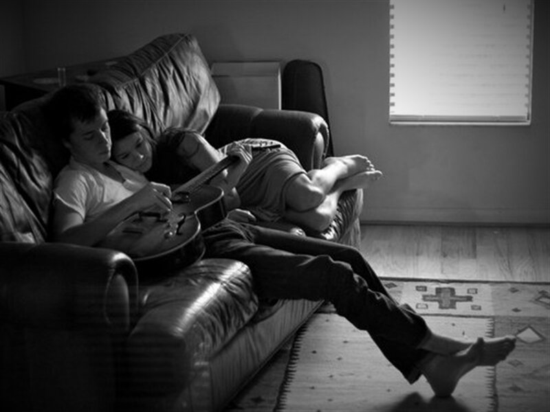 Couple on a Couch — Black