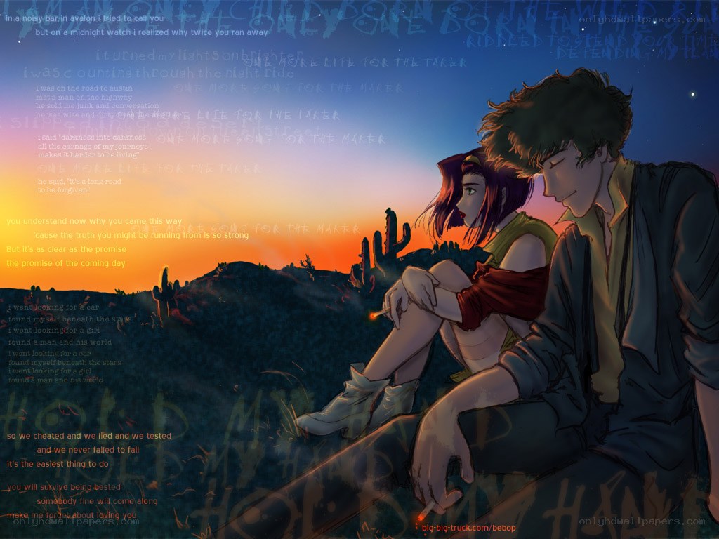 couple on a desert road