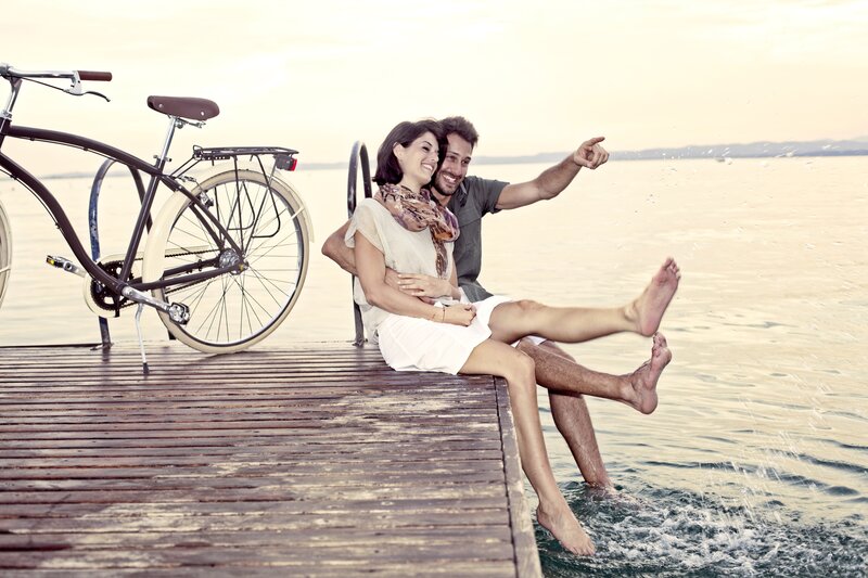 Couple on a Dock — Brown