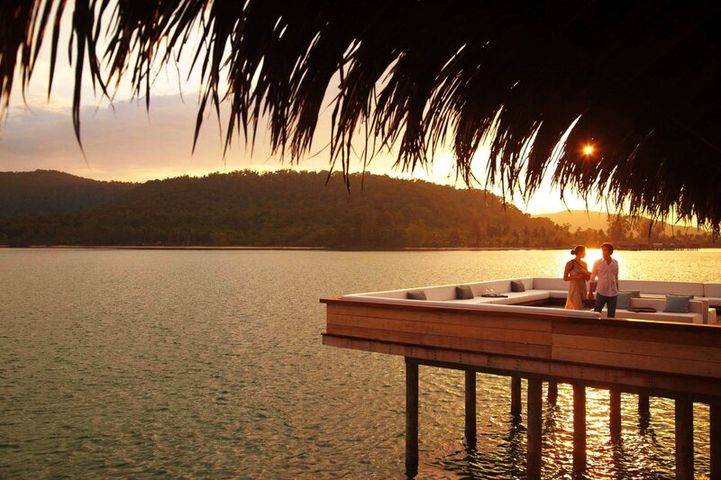Couple on a Dock — Gold