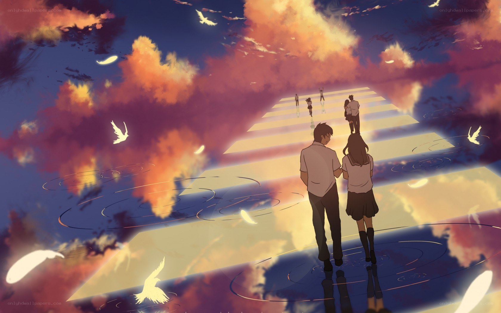 Couple on a dreamlike path