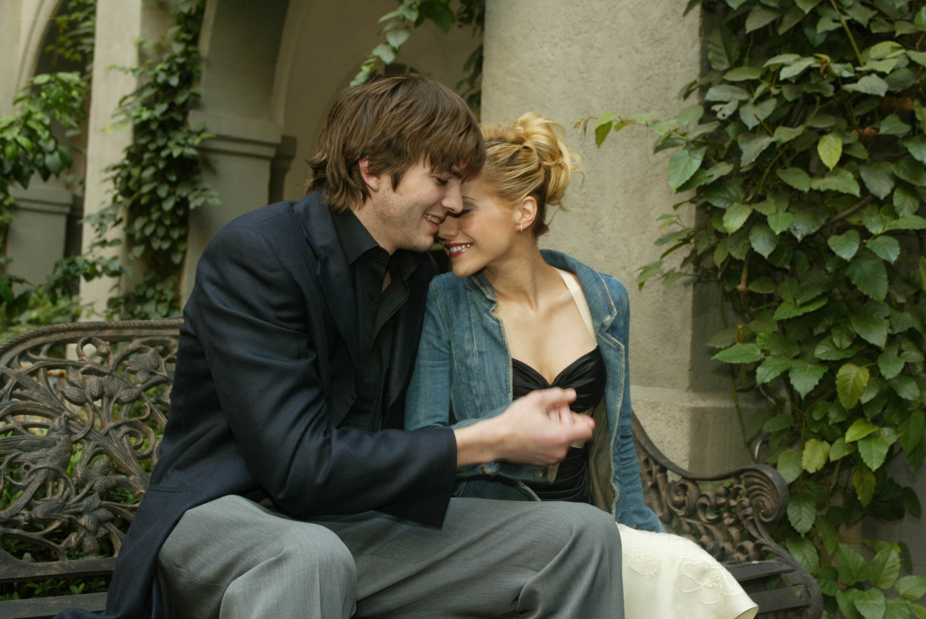 couple on a garden bench