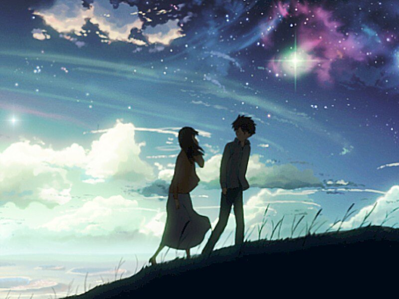 Couple on a Hill — Blue