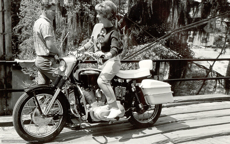 Couple on a motorcycle
