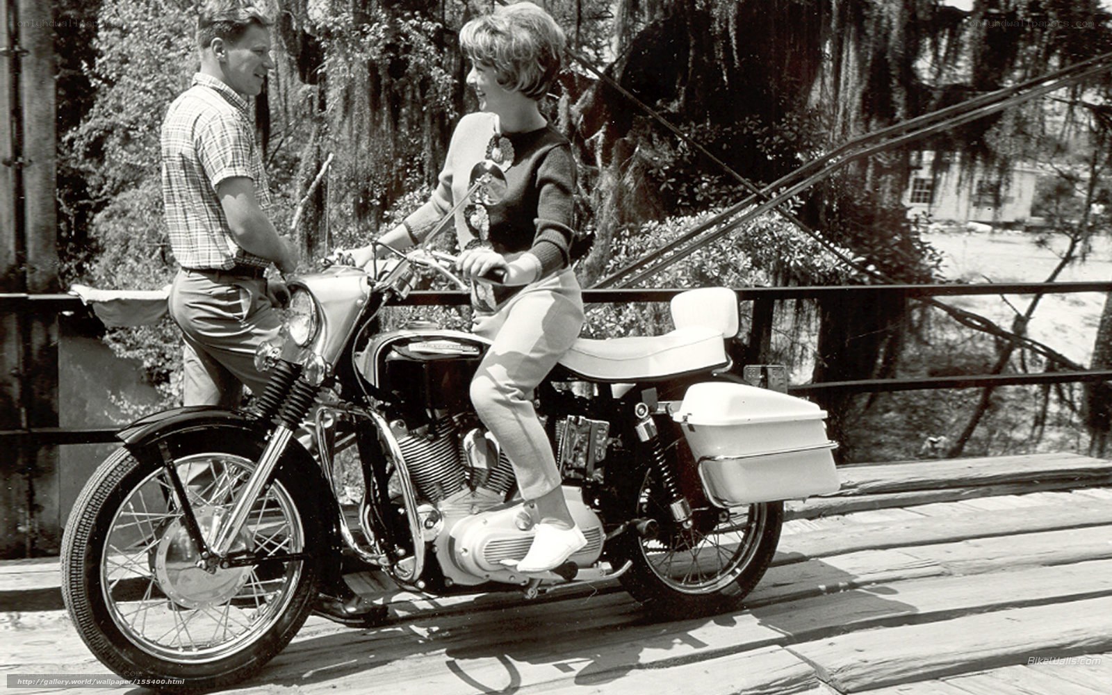 Couple on a motorcycle