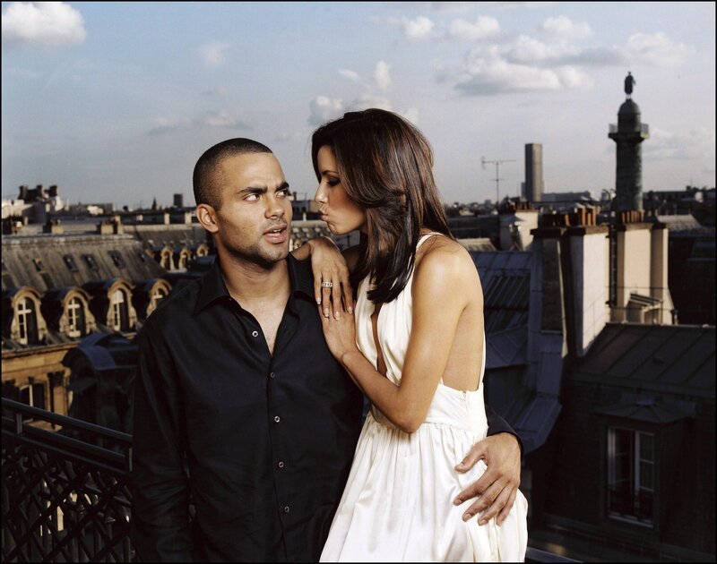 Couple on a Paris rooftop