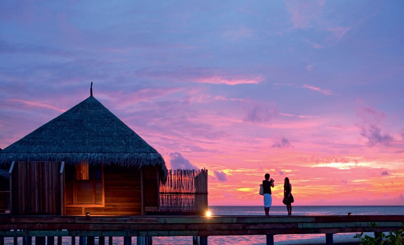 Couple on a Pier — Purple