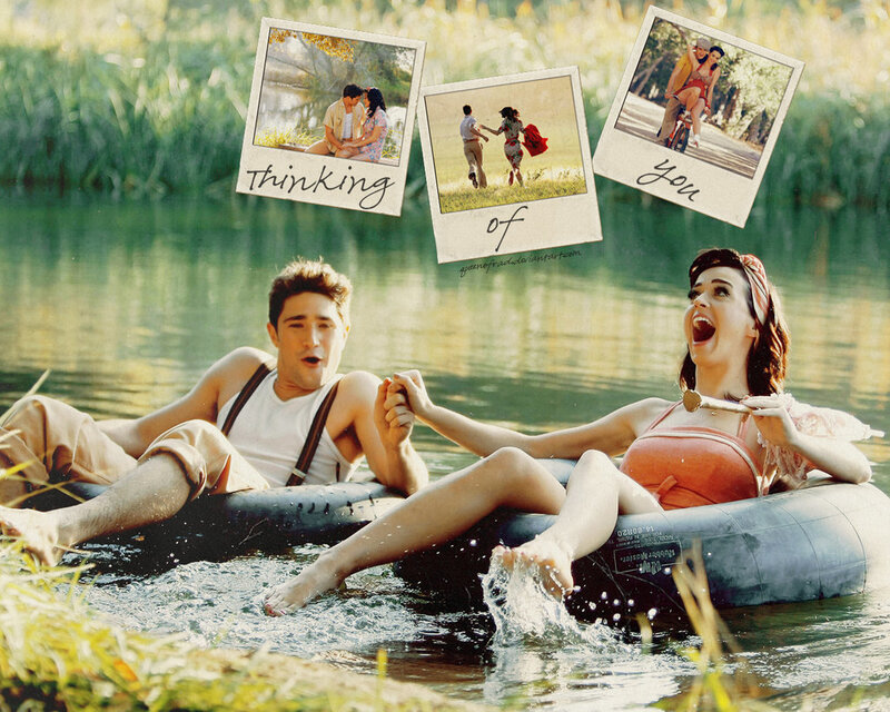 Couple on a river float
