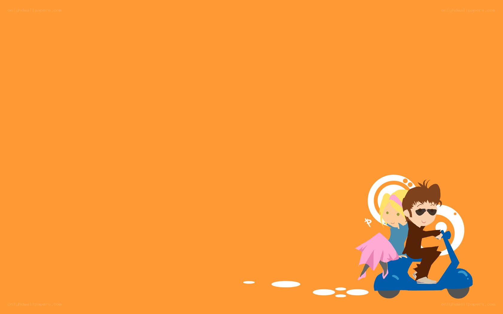 couple on a scooter