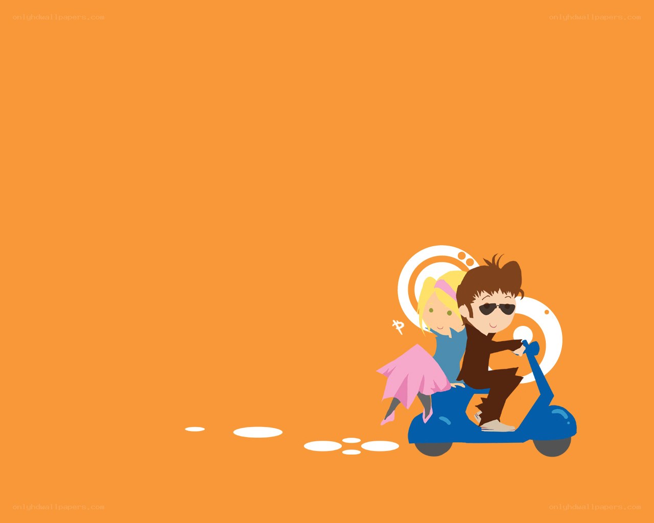 couple on a scooter