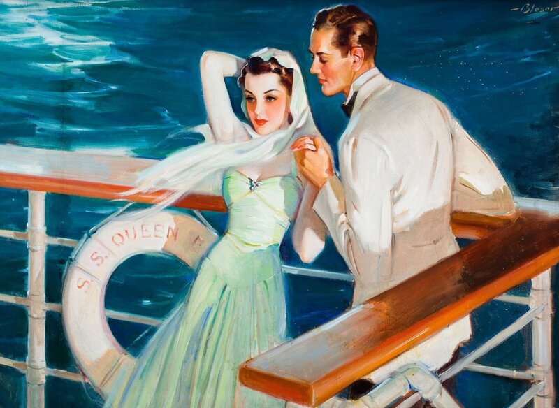 Couple on a Ship Deck