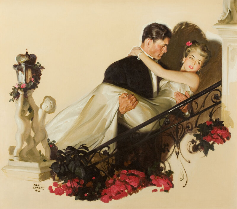 Couple on a staircase