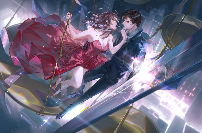 Couple on a Swing — Red