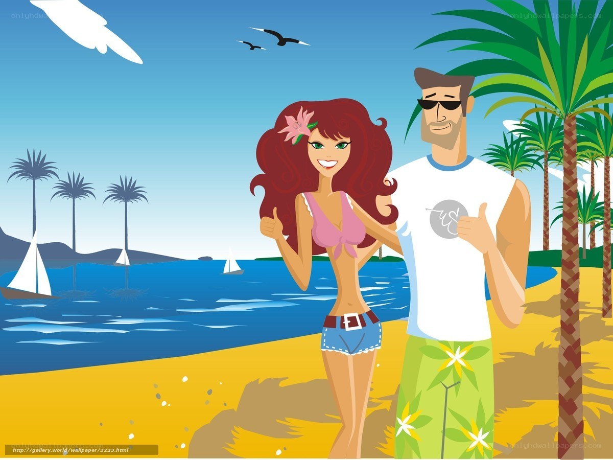 Couple on a tropical beach