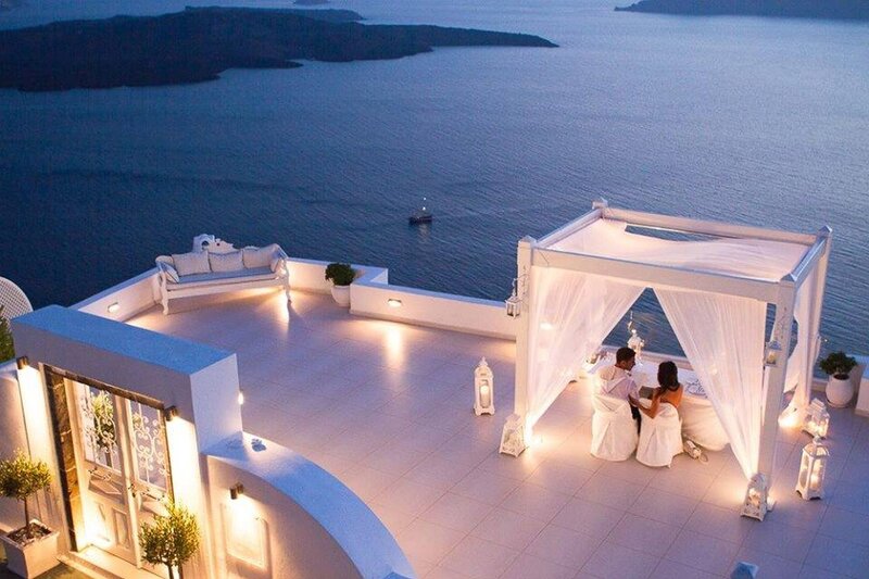 Couple on Balcony at Night — White