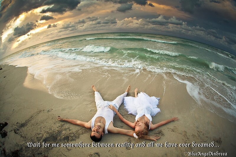 Couple on Beach — Beige, Dramatic, Sunset