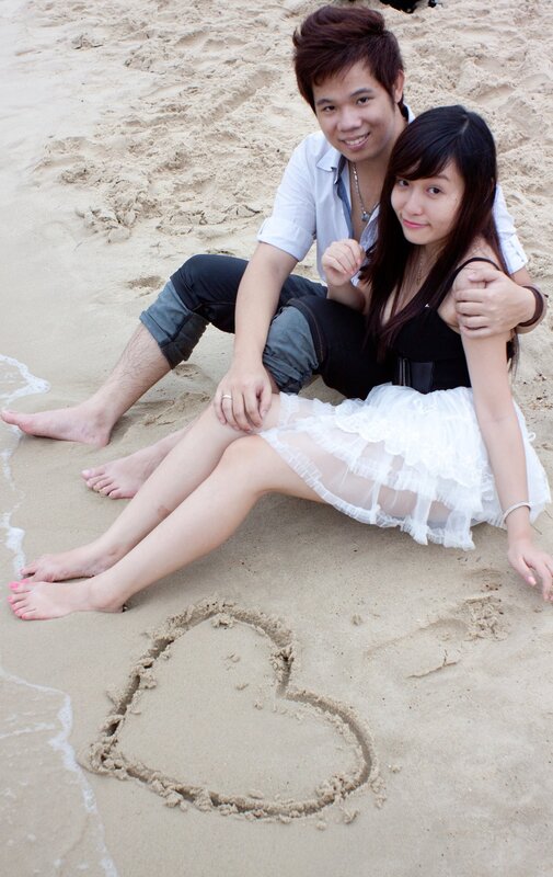 Couple on Beach — Beige, Romantic, Afternoon