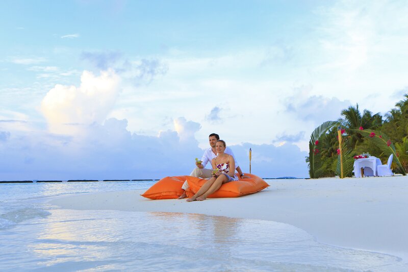 Couple on Beach Pillow